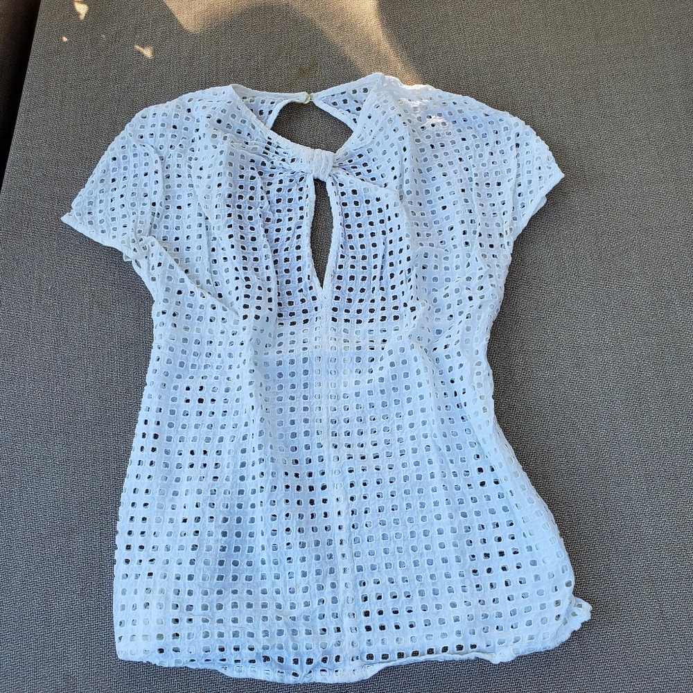 3/$100 Balmain White Eyelet Women's Top